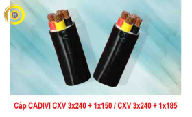 CÁP ĐIỆN CADIVI CXV 3X240 + 1X150 - CXV 3X240 + 1X185 0,6/1KV